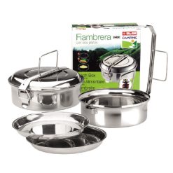 FIAMBRERA INOX 16 cm. C/ASA 2 PLATOS IBILI