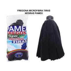 FREGONA MICROFIBRA TIRAS NEGRA PAMEX