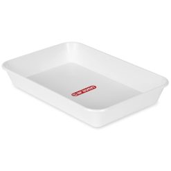BANDEJA HONDA PLASTICO BLANCA 28x19x4 cm. Nº2 ARAVEN