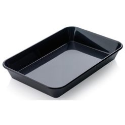 BANDEJA HONDA PLASTICO NEGRA 28x19x4 cm. Nº2 ARAVEN