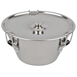 FLANERA INOX C/TAPA Y CIERRE 16 cm.