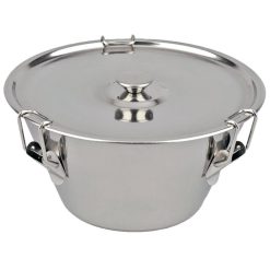 FLANERA INOX C/TAPA Y CIERRE 18 cm.