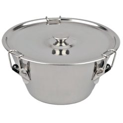 FLANERA INOX C/TAPA Y CIERRE 20 cm.