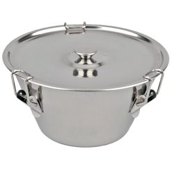 FLANERA INOX C/TAPA Y CIERRE 22 cm.