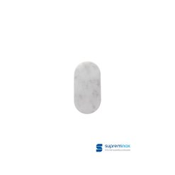 TABLA MARMOL BLANCO OVAL 20X10X1 cm. SUPREM