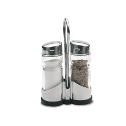 JUEGO SALERO/PIMENTERO INOX/CRISTAL