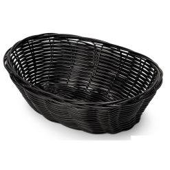 PANERA RATTAN OVAL NEGRA 18 cm.  SUPREM