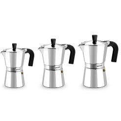 CAFETERA Aluminio/VITRO 3 Tz. MONIX