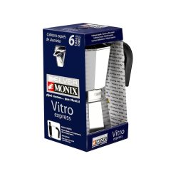 CAFETERA Aluminio/VITRO 6 Tz. MONIX