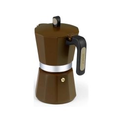 CAFETERA ALUM/INDUCCION 6 TAZAS CREAM MONIX
