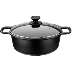 CACEROLA alta Indc Alum/Fund 20 cm. MONIX TAPA CRISTAL