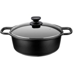 CACEROLA alta Induc Alum/Fund 24 cm. MONIX TAPA CRISTAL