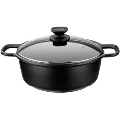 CACEROLA alta Induc Alum/Fund 28 cm. MONIX TAPA CRISTAL