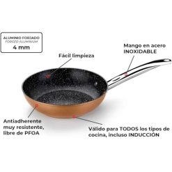 SARTEN PIEDRA COBRE COPPER 24 cm. M/INOX MONIX