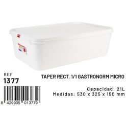 HERMETICO ECO GN 1/1 Plast. 530x325x150 mm. 21 L.