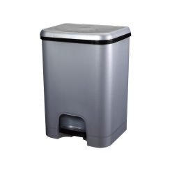 PAPELERA Plast. C/PEDAL 26 L. ECO PLATA