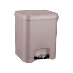 PAPELERA Plast. C/PEDAL 7 L. ECO MARRON