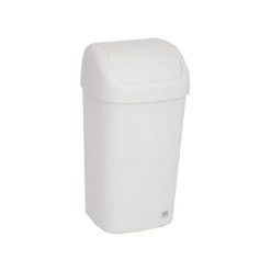 PAPELERA BASCULANTE 25 L. Plast. BLANCA