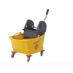 CUBO FREGAR 32 L. C/RUEDAS Y ESCURRIDOR DE PALANCA