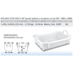 CUBETA Apil Y Encaj C/ASAS 65x45x22'5 cm. CONGOST
