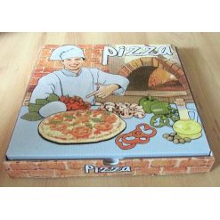 CAJA PIZZA 30x30x3,5 cm. QUATRICO PIZZERO C/100 Uds