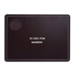 TABLA FIBRA RESINA 38x28 cm. MARRON CARNE C/CANAL Y SALSA ARCOS 692400 &