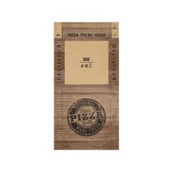 CAJA PIZZA 33x33x4 cm. 100 Uds. ECO 2 COLOR FONDO MARRON