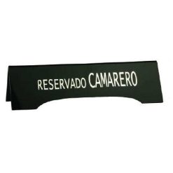 PLACA CAMARERO 28 x 8 cm. METACRILATO NEGRO