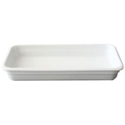 BANDEJA GN 1/1 65 mm.Esq Redonde BLANCA Porc.ESTIL CERAMIC