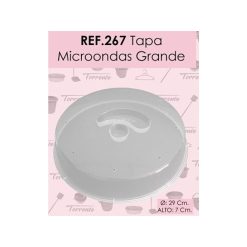 TAPA MICROONDAS PLASTICO GRANDE 28ºx5'5 cm. Ref.267G