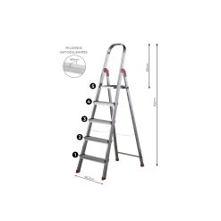 ESCALERA ALUMINIO 5 PELDAÑOS.