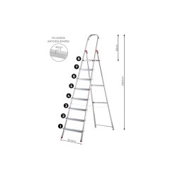 ESCALERA ALUMINIO 8 PELDAÑOS.