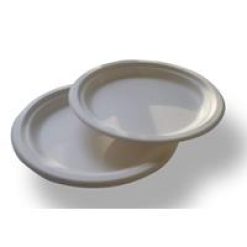 PLATO CAÑA AZUCAR BLANCO 26 cm. 50 uds.bio-degradable