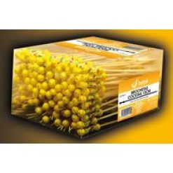 PINCHO BAMBU COCKTAIL 12 cm. C/TOPE AMARILLO  C/200 uds. BETIK