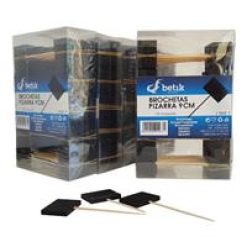 PINCHO BAMBU 9 cm. C/PIZARRA C/PVC 100 uds. BETIK