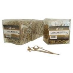 PINCHO BAMBU VERDE C/LAZO 9 cm. C/PVC 200 uds. BETIK