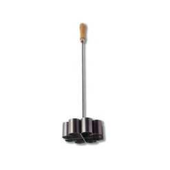 MOLDE METAL FLOR C/MANGO 8x4 cm.