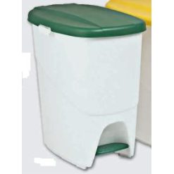 CUBO PEDAL PLASTICO 25 L. VERDE Rectg.
