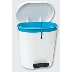 PAPELERA PLASTICO 8 L. C/PEDAL OVAL