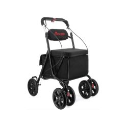 CARRO COMPRA PLEGABLE CON ASIENTO NEGRO ROLSER