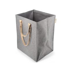 CESTO ROPA TEXTIL GRIS PLEGABLE ROLSER