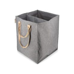 CESTO ROPA TEXTIL GRIS PLEGABLE 2 COMPART. ROLSER