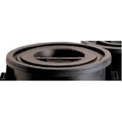 TAPA CUBO BASURA ENGOMADO 100 L. NEGRO FERVIK