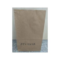 BOLSA PAPEL KRAFT SACO 22x14x37 cm. C/500 Uds.
