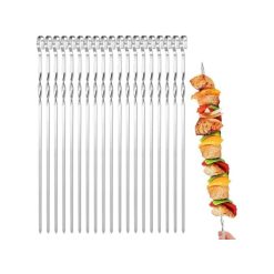 PINCHO BROCHETA INOX PLANA 43 cm.