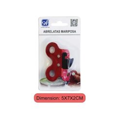ABRELATAS "MARIPOSA" ESMALTADO ROJO
