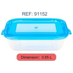 FIAMBRERA CRISTAL 65cl. Rectg.T/Plast 2 CIERRES HAPPY