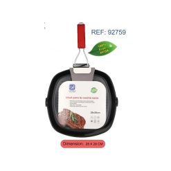 GRILL INDUC.INOX ONDUL/ANTIAD 28x28 cm. M/ABAT