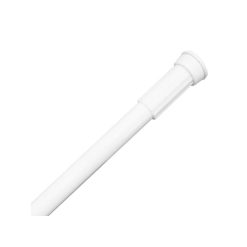 BARRA CORTINA BAÑO EPOXI BLANCO 110-200 cm.