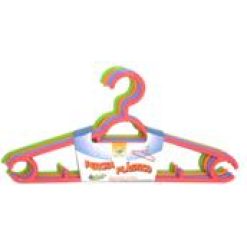 PERCHA ARMARIO PLASTICO SET 5 Uds. COLORES